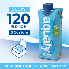 500ml Acqua in brick Aqualy | 5 scatole