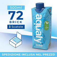 500ml Acqua in brick Aqualy | 3 scatole