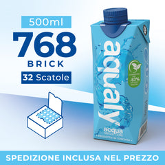 500ml Acqua in brick Aqualy | 32 scatole