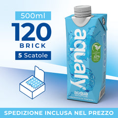 500ml Acqua in brick Aqualy | 5 scatole