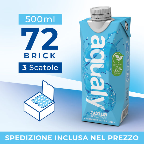 500ml Acqua in brick Aqualy | 3 scatole