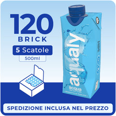 500ml Acqua in brick Aqualy | 5 scatole