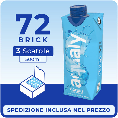 500ml Acqua in brick Aqualy | 3 scatole